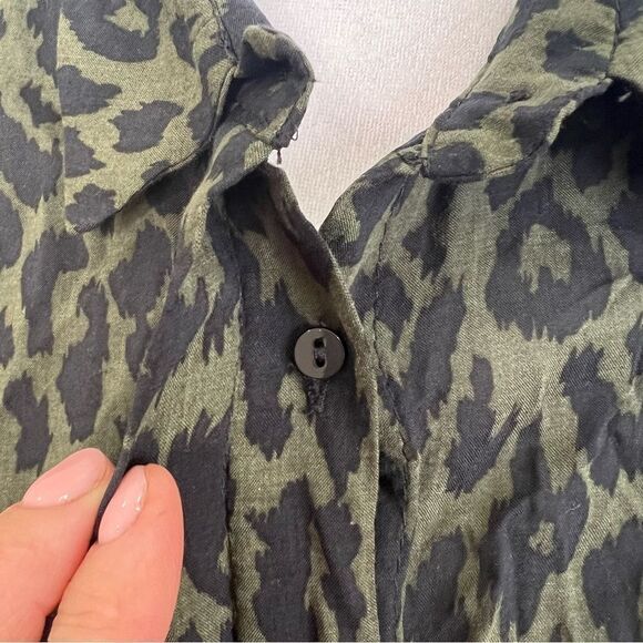 ZARA Leopard Print Maxi Button Down Maxi Dress - Picture 10 of 13